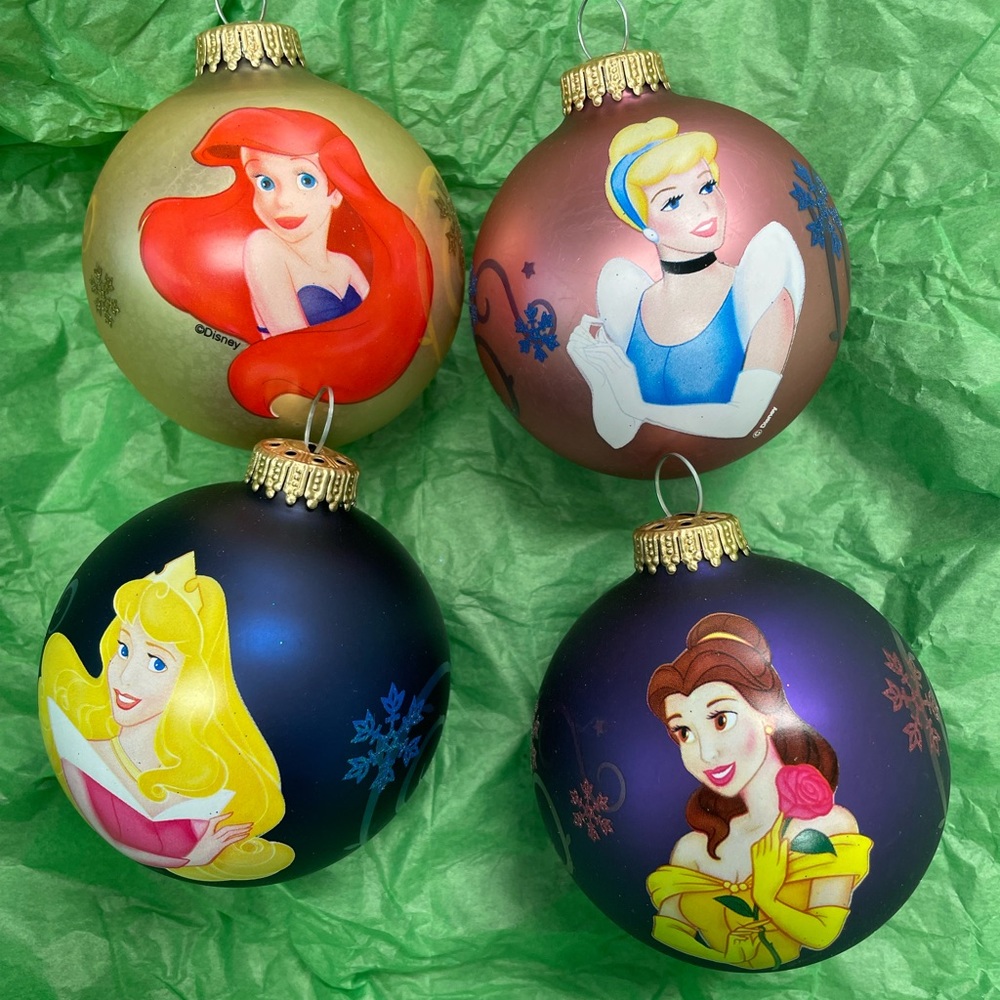 Christmas ornaments 4 Disney Collectable princes ornaments